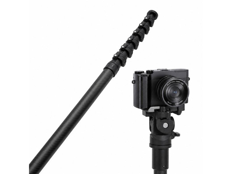 Telescopic pole camera for elevated inspections