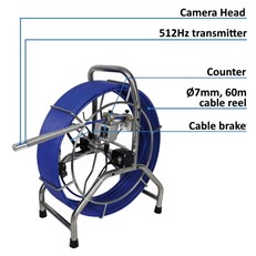 Digital 60M Self-Levelling 23mm Camera Drain Pipe Inspection System with 9 inch TFT Colour Screen