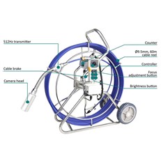 UKIC 50mm Self-Levelling Drain Inspection Camera System with 9 inch TFT Colour Screen