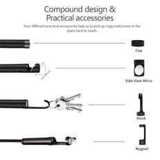 Inspection Endoscope Dual Lens 5.5mm Waterproof 1080P HD Borescope Camera with 4.3inch LED Screen