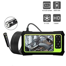 Inspection Endoscope Dual Lens 5.5mm Waterproof 1080P HD Borescope Camera with 4.3inch LED Screen