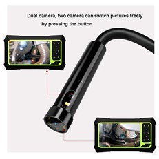 Inspection Endoscope Dual Lens 5.5mm Waterproof 1080P HD Borescope Camera with 4.3inch LED Screen