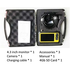 Dual Lens Inspection Endoscope 360 Degree Rotating 8.5mm Waterproof HD Borescope Camera 4.3inch Screen