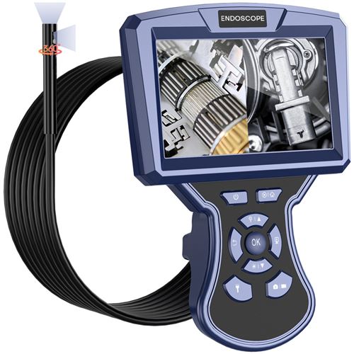 360° Dual Rotation Lens Industrial Borescope with 5" IPS Screen