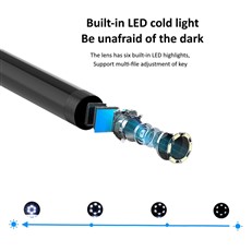 Inspection Endoscope 5.5mm Handheld Dual Lens  Waterproof 1080P HD Borescope Camera with 5inch IPS Screen