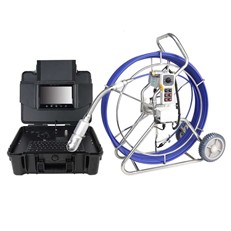 60M Drain Pipe Inspection Camera System with Pan and Tilt with 9” TFT Colour Screen 