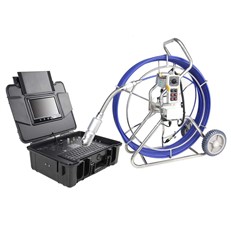 60M Drain Pipe Inspection Camera System with Pan and Tilt with 9” TFT Colour Screen 