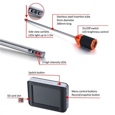 Cavity Wall Inspection Camera with 5" TFT-LCD Wireless Monitor