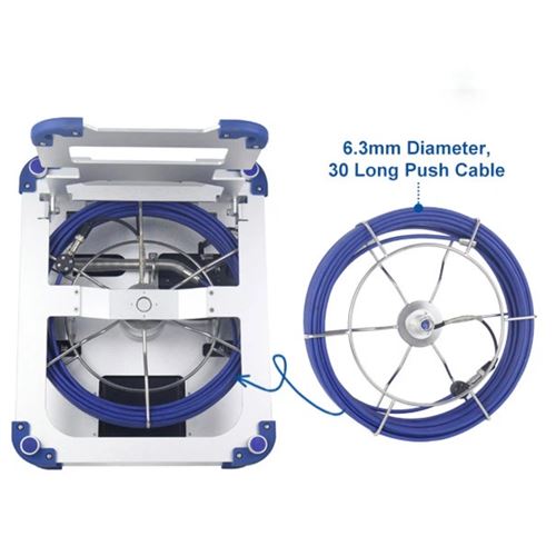 Telecommunication Inspection Rods UKIC Push Rod Pipe Inspection Camera System with 10.1 inch TFT LCD Screen
