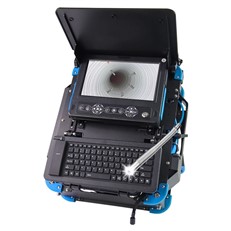 Push Rod Pipe Inspection Camera System with 40m Cable, Built-in 512Hz Sonde and 10.1 inch Screen