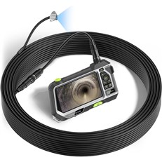 Flexible Plumbing Borescope Inspection Camera 15 Metre 7.6mm Probe Semi Flexible with Small Skid