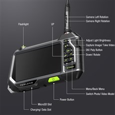 INSPECTION CAMERA WITH 5-INCH HD SCREEN 9.5mm dual lens – 5 metres
