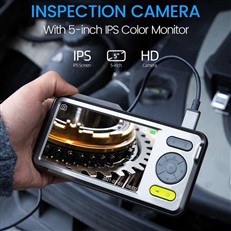 UK Inspection Camera Cavity Endoscope with 5mm Dual Camera Probe and 5 inch HD IPS Colour Screen NTS500B