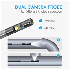 UK Inspection Camera Cavity Endoscope with 5mm Dual Camera Probe and 5 inch HD IPS Colour Screen NTS500B