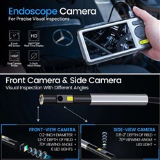 UK Inspection Camera Cavity Endoscope with 5mm Dual Camera Probe and 5 inch HD IPS Colour Screen NTS500B