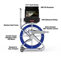 Weatherproof 100m Drain Inspection Camera System