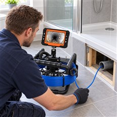 Drain-Tek 12.8mm Drain Pipe Plumbing CCTV Inspection Camera with 12.8mm Head and 30m Reel