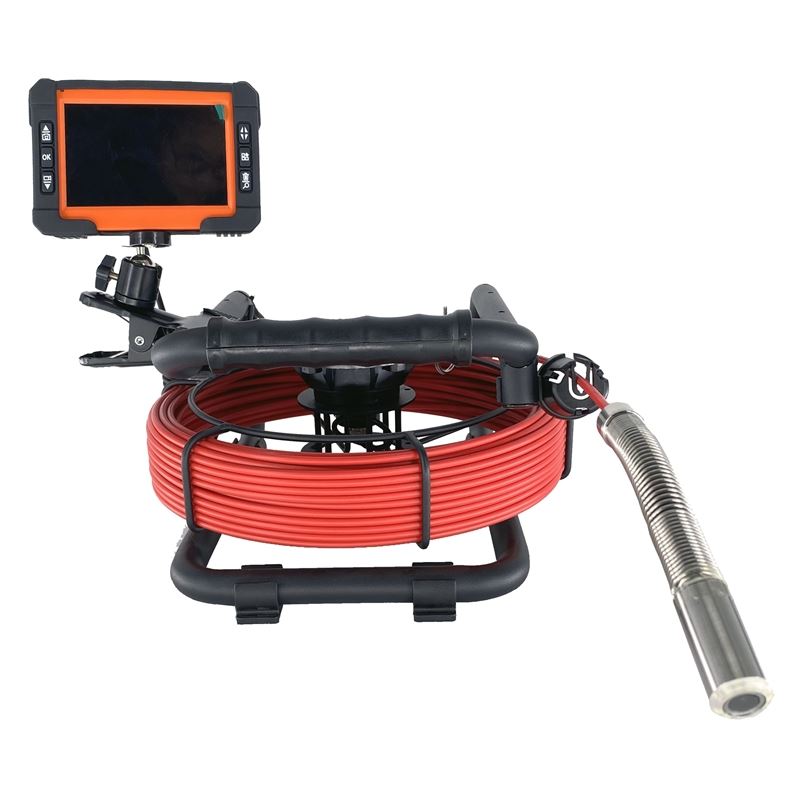 Drain-Tek Waterproof Sewer Pipe and Drain Inspection Camera System with 30m  Push Rod Cable and 21mm Camera