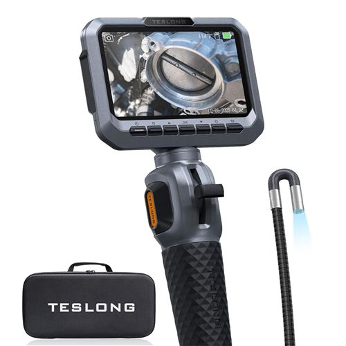 Teslong Two-Way Articulating Borescope 5.5mm with 5 Inch IPS Screen