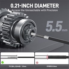 Teslong Two-Way Articulating Borescope 5.5mm with 5 Inch IPS Screen