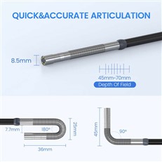 TD450 Handheld Articulating Endoscope Inspection Camera with 4.5 inch IPS LCD Screen